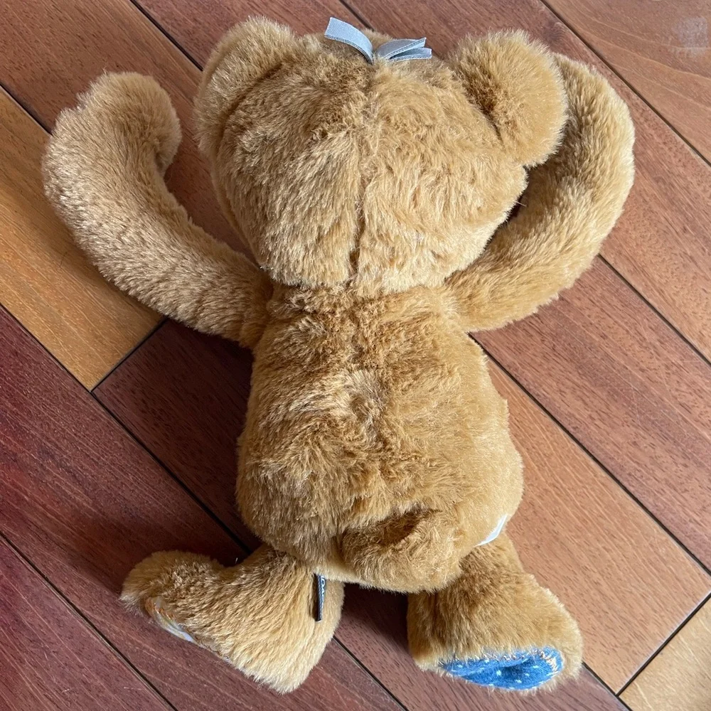 DEMDACO Patchwork Teddy Bear Plush – Mixed Fabric Brown Bear – 12” - Picture 7 of 9